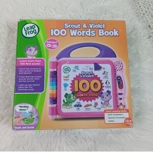 New Leap Frog Scout & Violet 100 Words Bilingual Book Learning Reader Toy